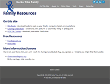 Tablet Screenshot of family.geckotribe.com